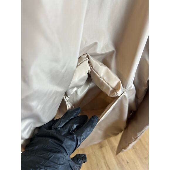 Brandon Blackwood Tailored Puffer Coat Cream New Size Small Maximalist - Picture 6 of 9